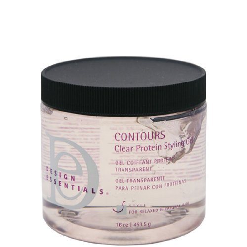 Design Essentials Contours Protein Styling Gel 16 oz – Strong Hold, Protein - Infused Definition for All Hair Types - Beauty Exchange Beauty Supply