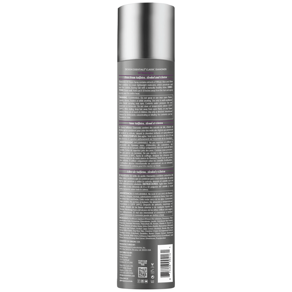 Design Essentials DIAMONDS Oil Sheen Spray – 10 oz - Beauty Exchange Beauty Supply