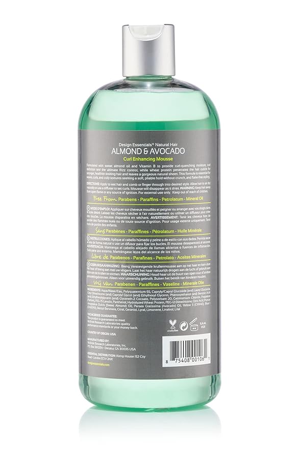 Design Essentials Natural Almond & Avocado Curl Enhancing Mousse - 10 oz - Beauty Exchange Beauty Supply