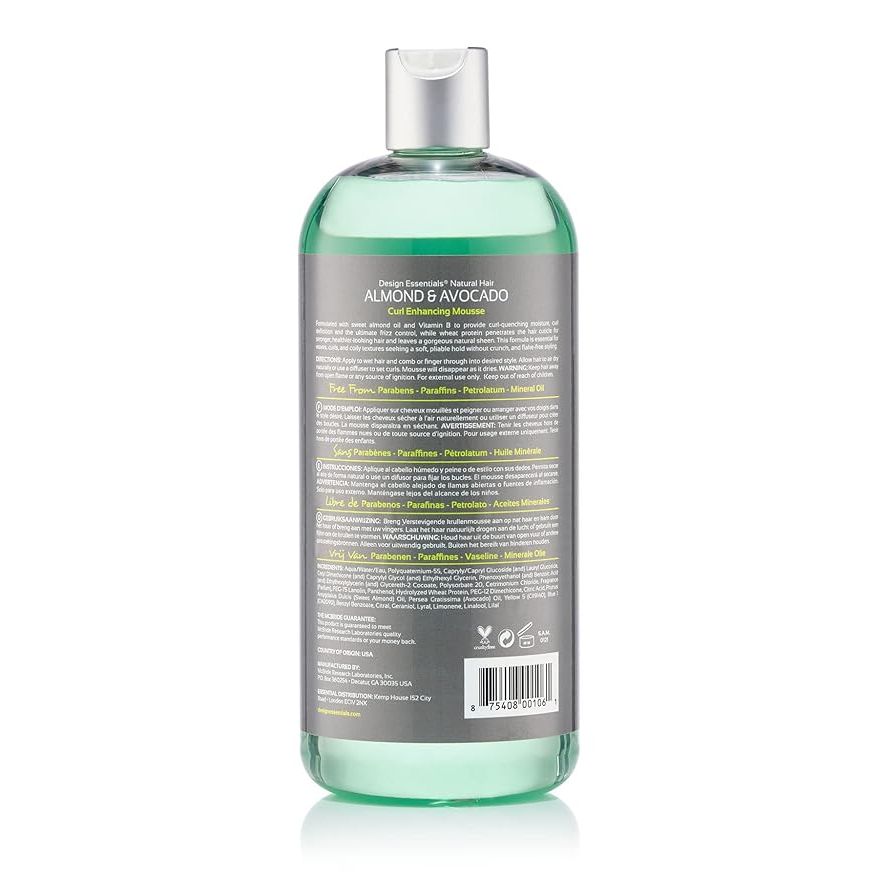 Design Essentials Natural Almond & Avocado Curl Enhancing Mousse - 10 oz - Beauty Exchange Beauty Supply