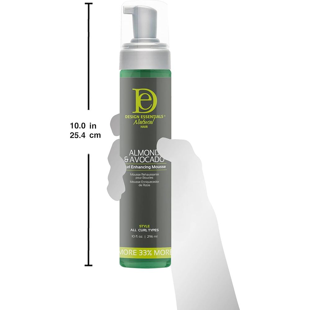 Design Essentials Natural Almond & Avocado Curl Enhancing Mousse – Defines, Volumizes & Controls Frizz – 10 oz - Beauty Exchange Beauty Supply