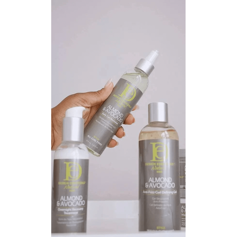 Design Essentials Natural Almond & Avocado Daily Curl Revitalizer – Refreshes, Hydrates & Defines – 8 oz - Beauty Exchange Beauty Supply