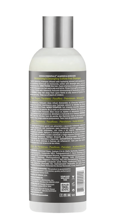 Design Essentials Natural Almond & Avocado Sulfate - Free Shampoo - Beauty Exchange Beauty Supply