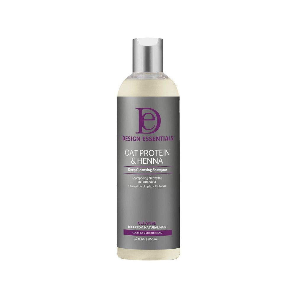 Design Essentials Oat Protein & Henna Deep Cleansing Shampoo – 12 oz - Beauty Exchange Beauty Supply