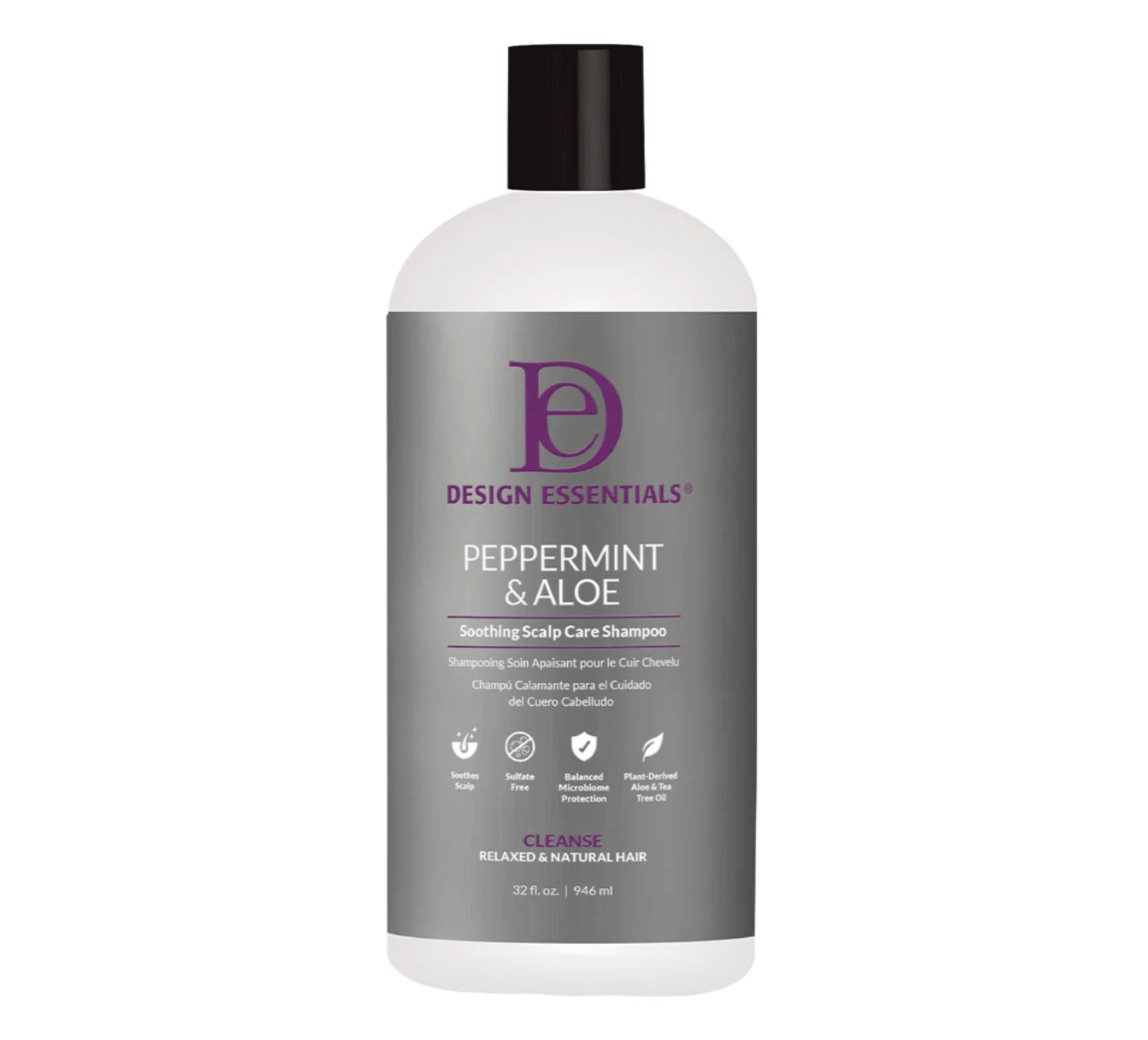Design Essentials Peppermint & Aloe Scalp Shampoo – 32 oz - Beauty Exchange Beauty Supply