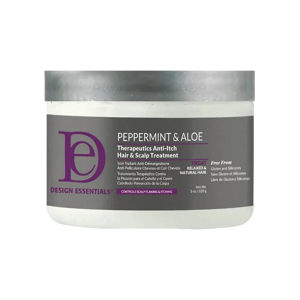 Design Essentials Peppermint & Aloe Therapeutics Anti - Itch Treatment 5 oz – Soothe, Cool & Refresh Dry, Itchy Scalp - Beauty Exchange Beauty Supply