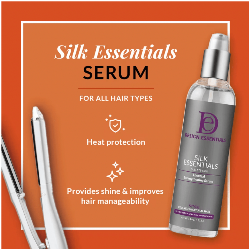Design Essentials Thermal Strengthening Serum – Protects, Strengthens & Adds Shine – 4 oz - Beauty Exchange Beauty Supply