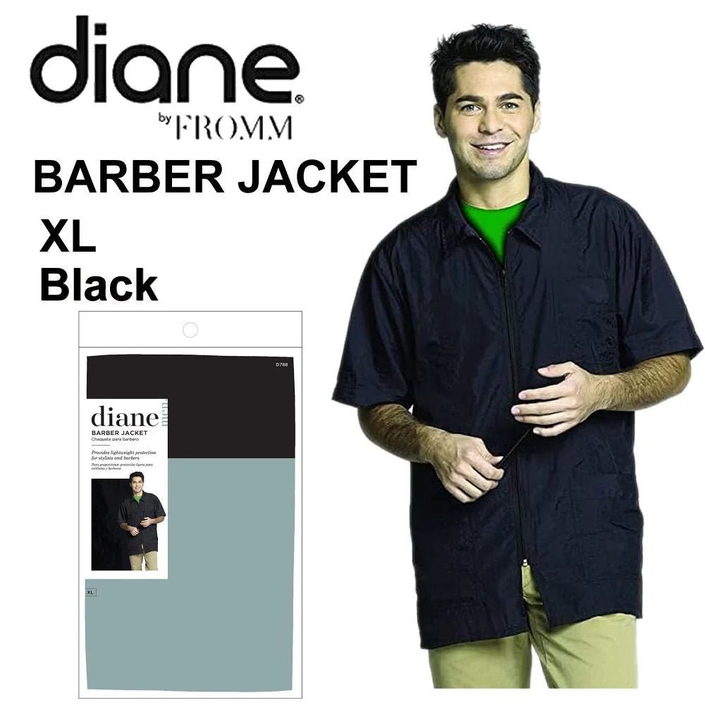 Diane Men’s Barber Jacket – Lightweight, Zippered Grooming Wear - Beauty Exchange Beauty Supply