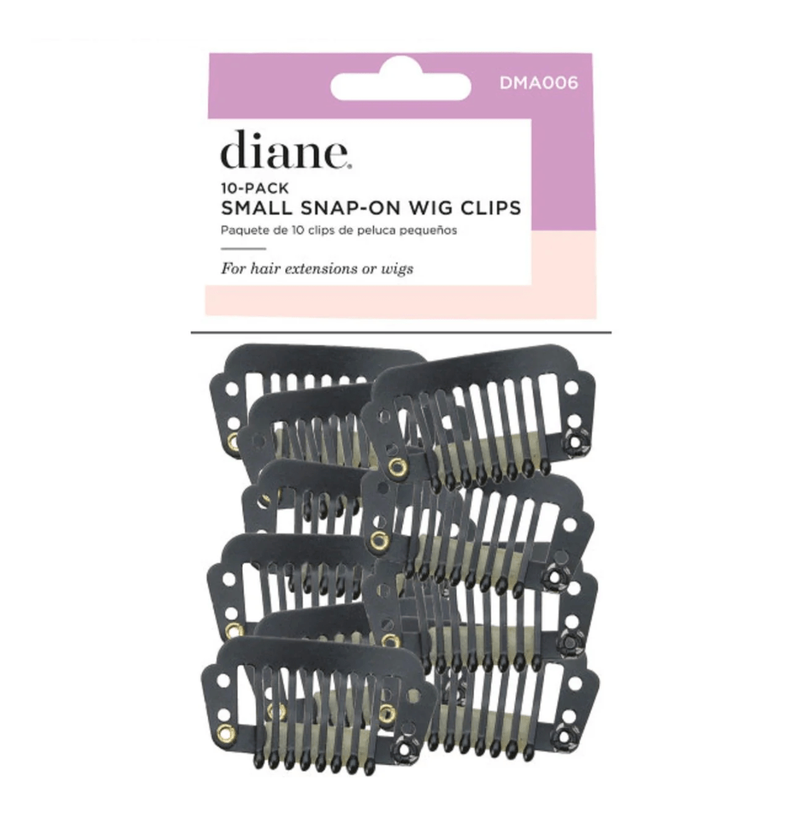 Diane Small Snap - On Wig Clips Black - 10PCS - Beauty Exchange Beauty Supply
