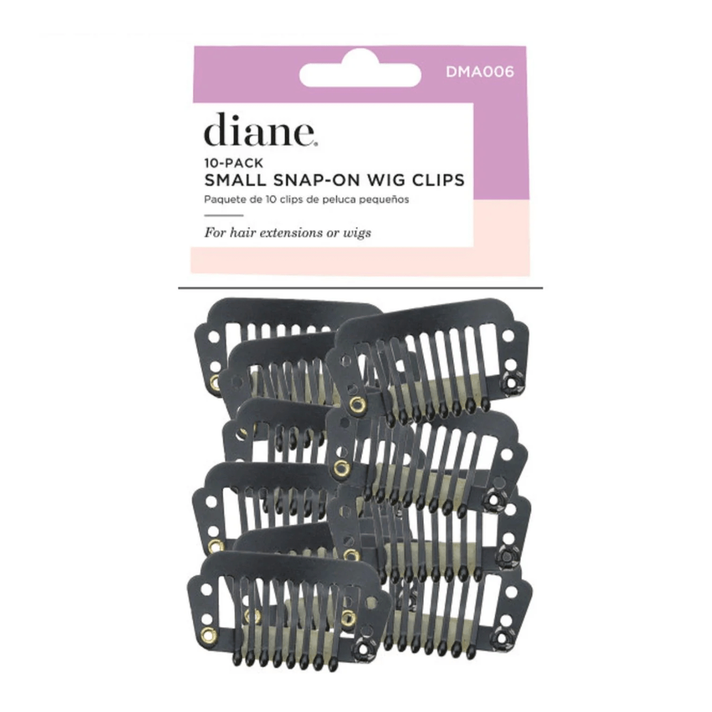Diane Small Snap - On Wig Clips Black - 10PCS - Beauty Exchange Beauty Supply
