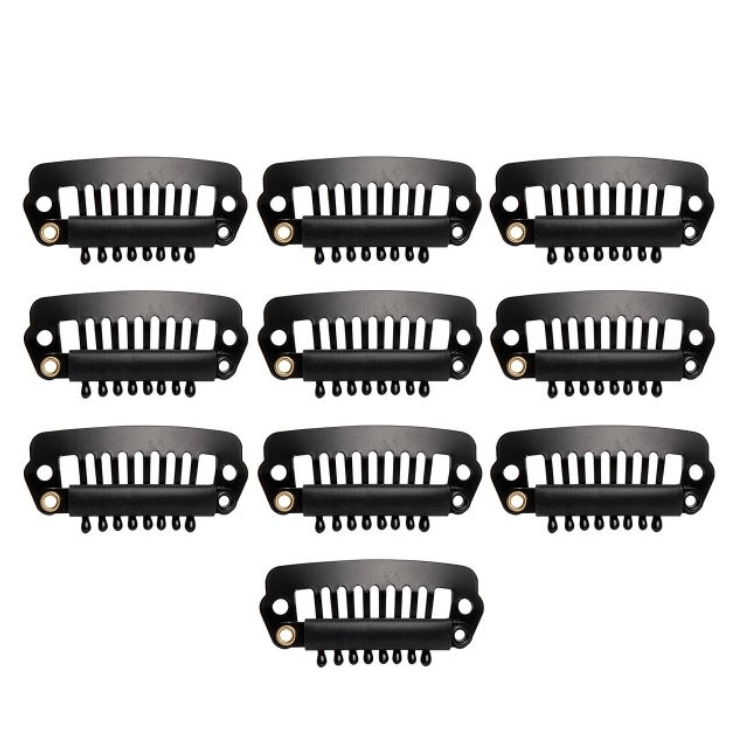 Diane Small Snap - On Wig Clips Black - 10PCS - Beauty Exchange Beauty Supply