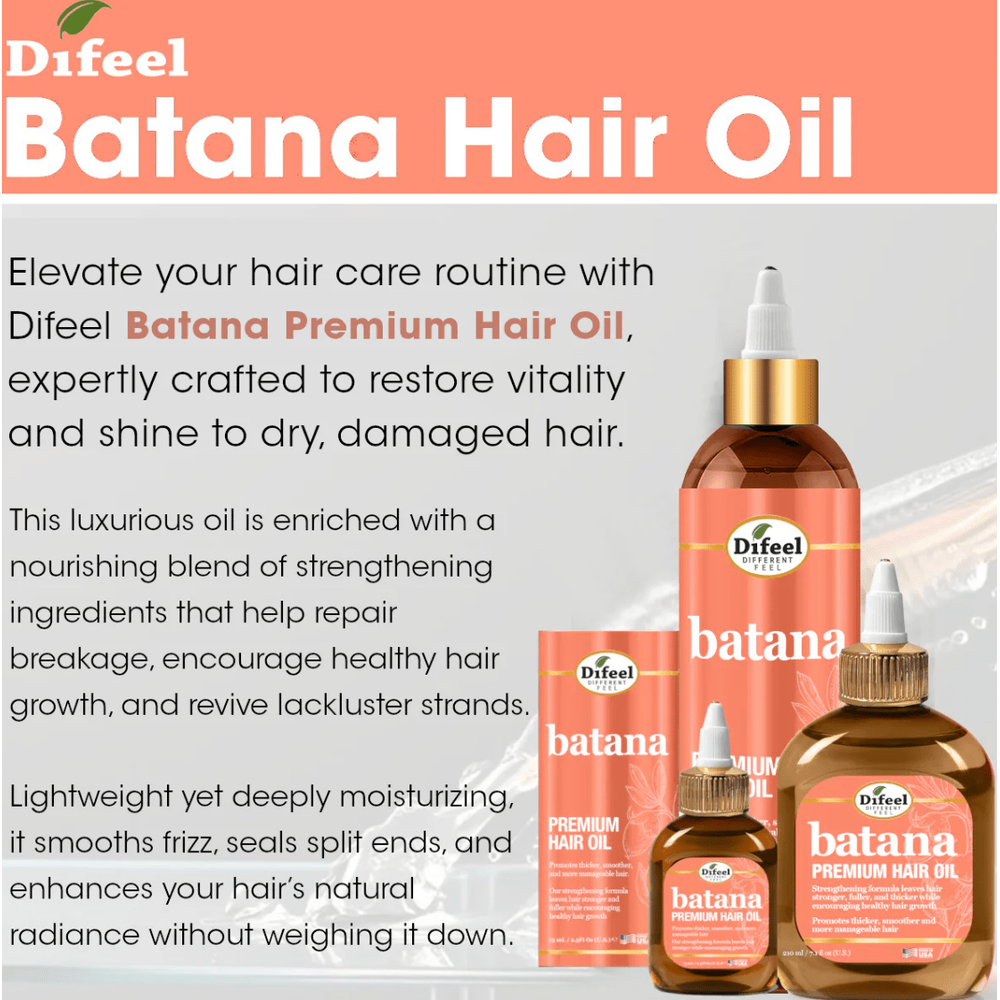 Difeel Batana Hair Oil & Root Stimulator – 7.1oz - Beauty Exchange Beauty Supply