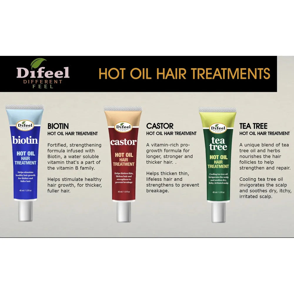 Difeel Hot Oil Hair Treatment | Deep Nourishing Therapy | 6 Variants for Stronger, Healthier Hair – 1.5 oz - Beauty Exchange Beauty Supply