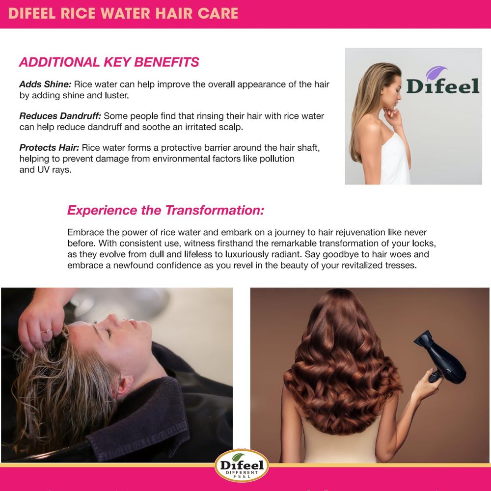 Difeel Rice Water Premium Hair Oil – 7.1 oz - Beauty Exchange Beauty Supply