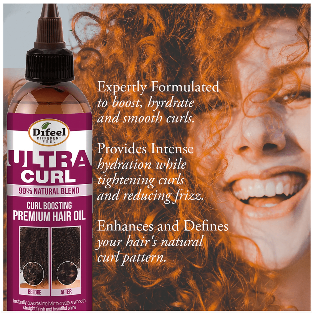 Difeel Ultra Curl Boosting Premium Hair Oil โ 8 oz - Beauty Exchange Beauty Supply