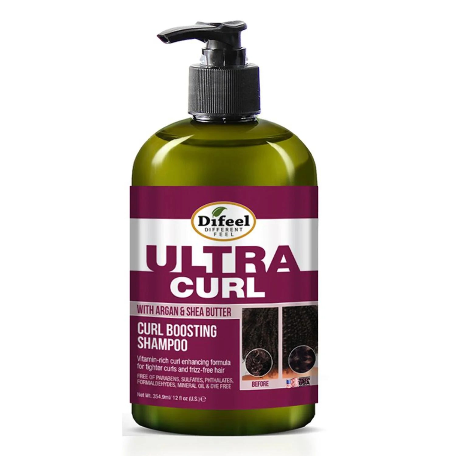 Difeel Ultra Curl Boosting Shampoo – 12 oz - Beauty Exchange Beauty Supply