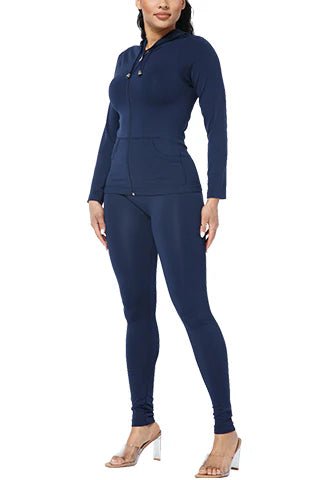 DODO Basic Seamless Hoodie Zip Up Set - Beauty Exchange Beauty Supply