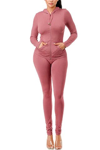 DODO Basic Seamless Hoodie Zip Up Set - Beauty Exchange Beauty Supply