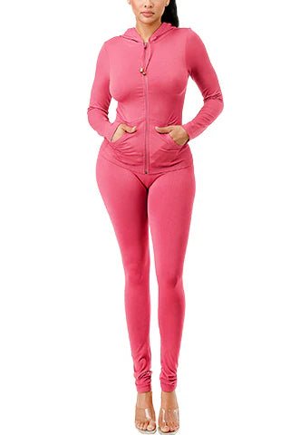 DODO Basic Seamless Hoodie Zip Up Set - Beauty Exchange Beauty Supply