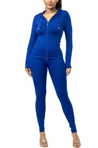 DODO Basic Seamless Hoodie Zip Up Set - Beauty Exchange Beauty Supply