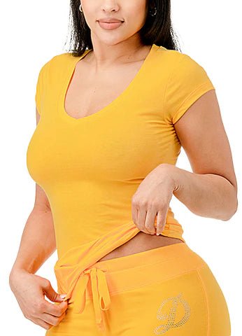 DODO Basic V - Neck T-Shirt - Beauty Exchange Beauty Supply