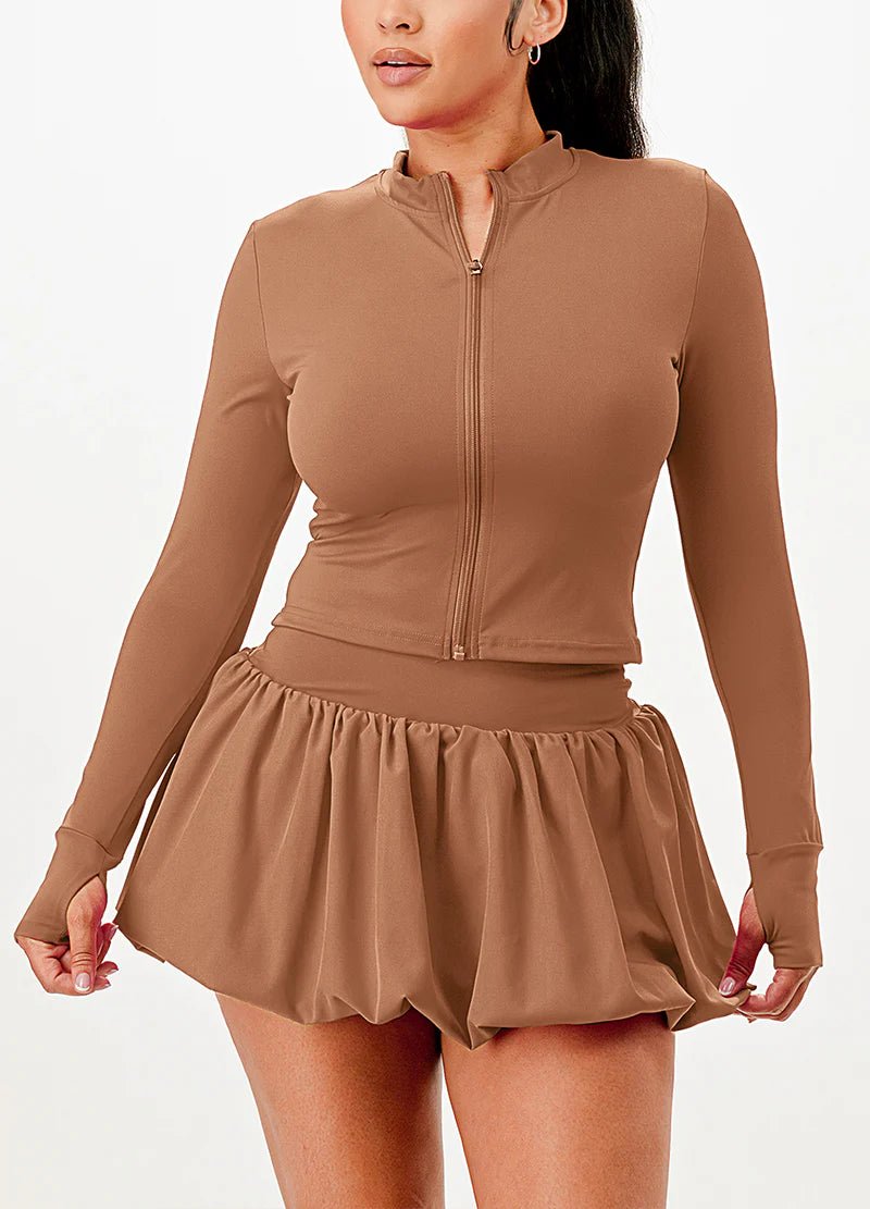 DODO Bubble Skort Zip - Up Set - Beauty Exchange Beauty Supply
