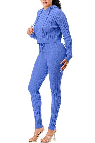 Dodo Cable Hoodie Sweater Set - Beauty Exchange Beauty Supply