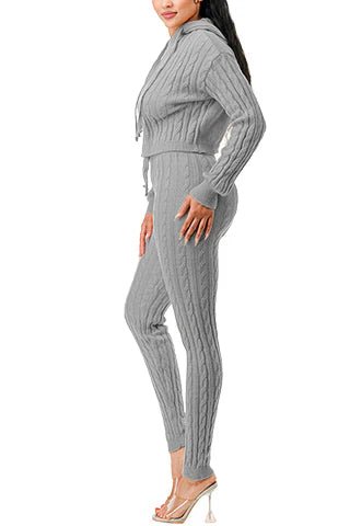 Dodo Cable Hoodie Sweater Set - Beauty Exchange Beauty Supply