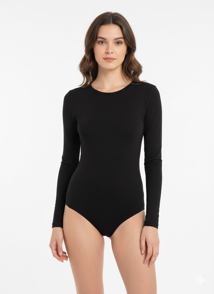 Dodo Crew Neck Long Sleeve Bodysuit - Beauty Exchange Beauty Supply