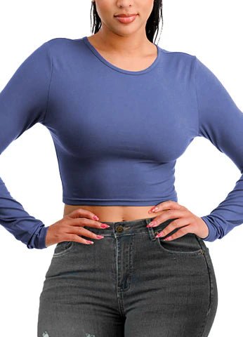 DODO Long Sleeve Crop T-Shirt - Beauty Exchange Beauty Supply