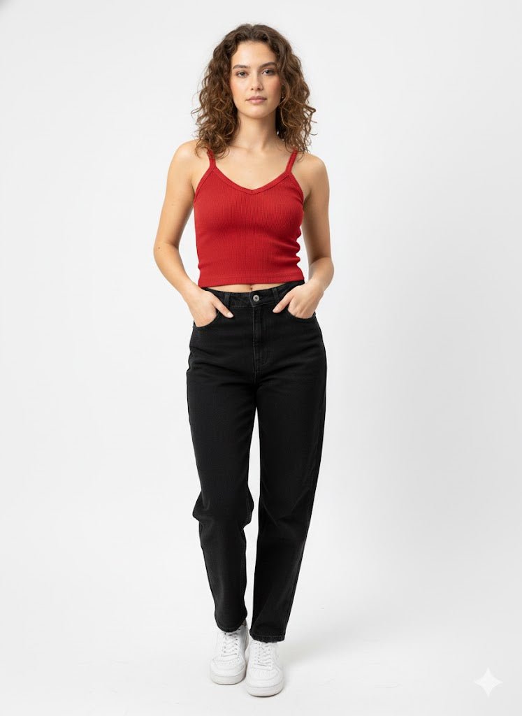 Dodo Ribbed V - Neck Cami Top - Beauty Exchange Beauty Supply