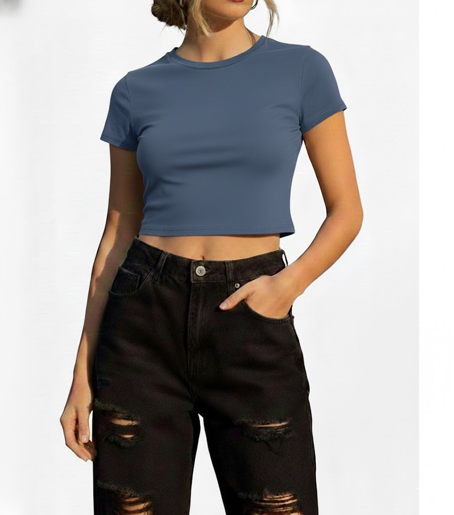 Dodo Short Sleeve Crop T-shirt - Beauty Exchange Beauty Supply