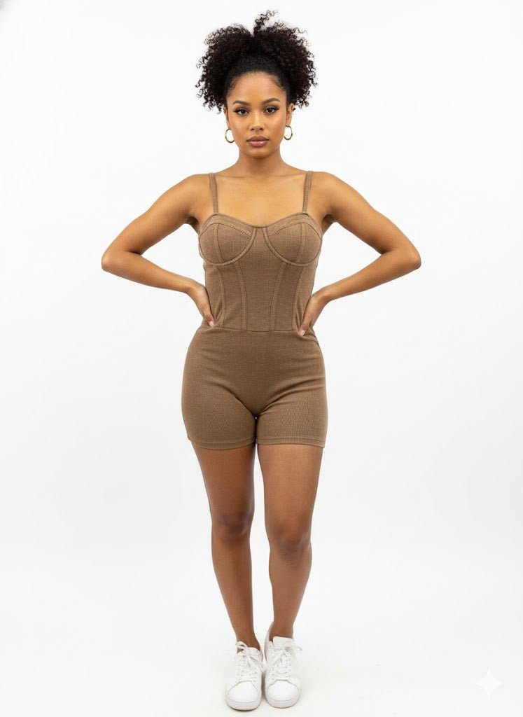DODO Washed Strip Tank Romper - Beauty Exchange Beauty Supply