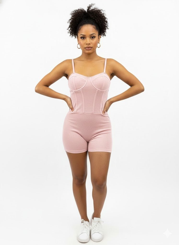 DODO Washed Strip Tank Romper - Beauty Exchange Beauty Supply