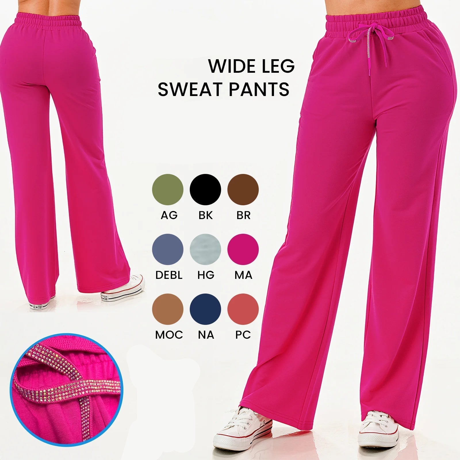 DODO Wide Leg Sweat Pants - Beauty Exchange Beauty Supply