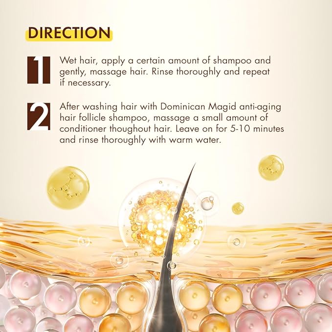 Dominican Magic Hair Follicle Anti - Aging Shampoo – Strengthening & Growth - Boosting Formula with Rosemary (15.87oz) - Beauty Exchange Beauty Supply