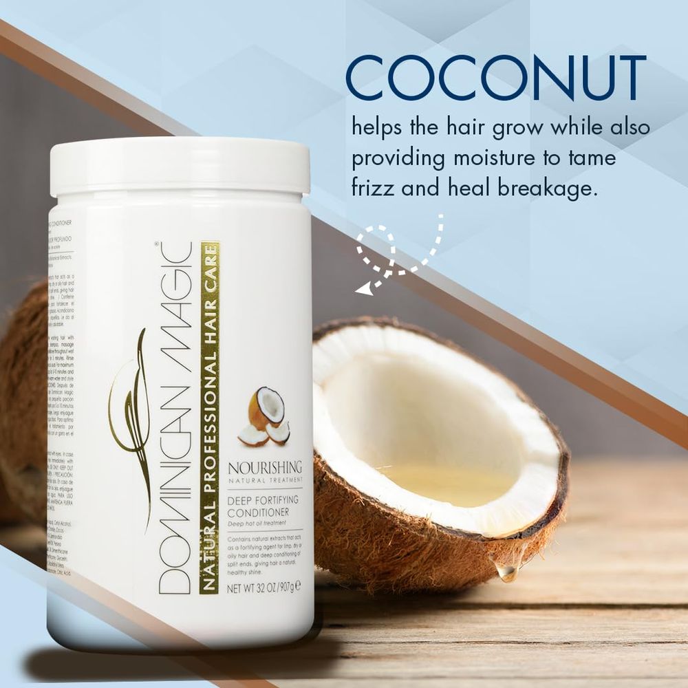 Dominican Magic Nourishing Deep Fortifying Conditioner – Strengthens, Moisturizes & Revitalizes Hair (16oz) - Beauty Exchange Beauty Supply