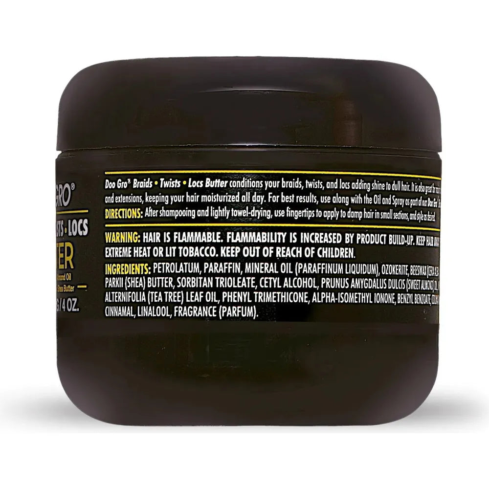 Doo Gro Braids, Twists & Locs Butter – Moisturizing & Conditioning Hair Butter – 4oz - Beauty Exchange Beauty Supply