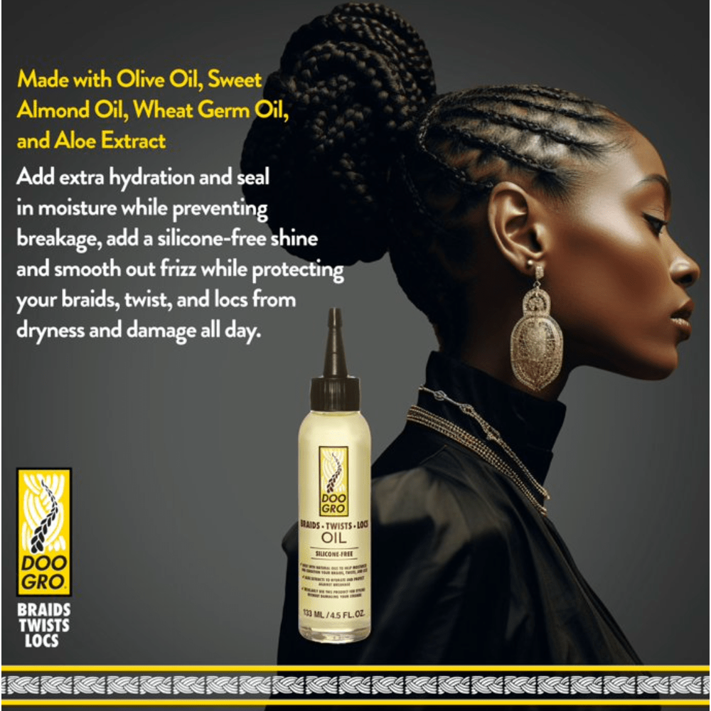 Doo Gro Braids, Twists & Locs Hair Oil | Moisturizing & Shine - Boosting Formula | 4.5 oz - Beauty Exchange Beauty Supply