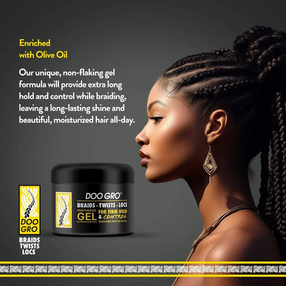 Doo Gro Braids, Twists & Locs Moisturizing Gel – Hydrating, Non - Flaking Styling Gel – 8oz - Beauty Exchange Beauty Supply