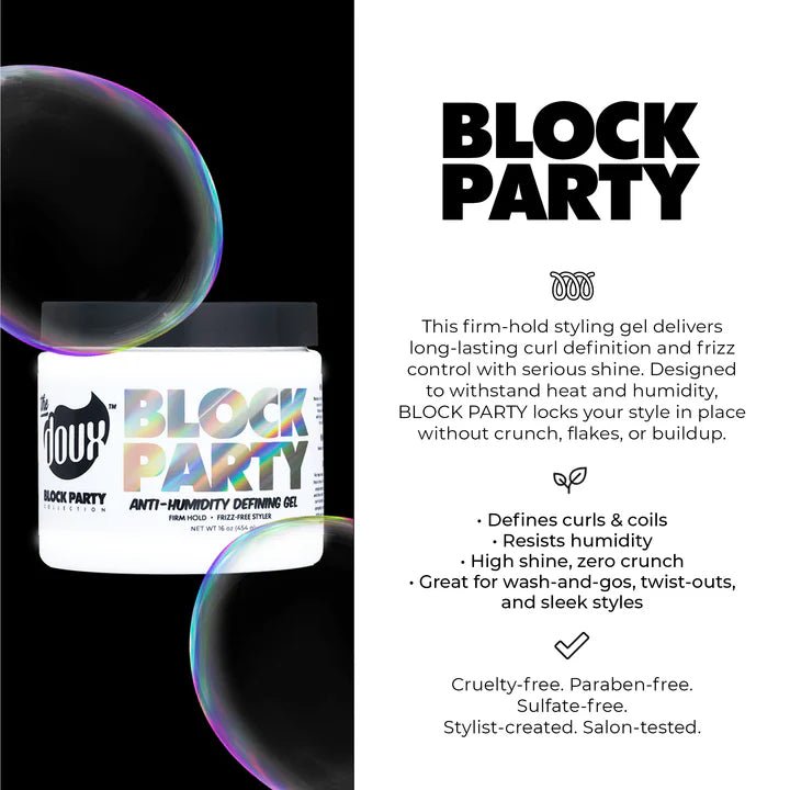 Doux Block Party Anti - Humidity Defining Gel - 16oz - Beauty Exchange Beauty Supply