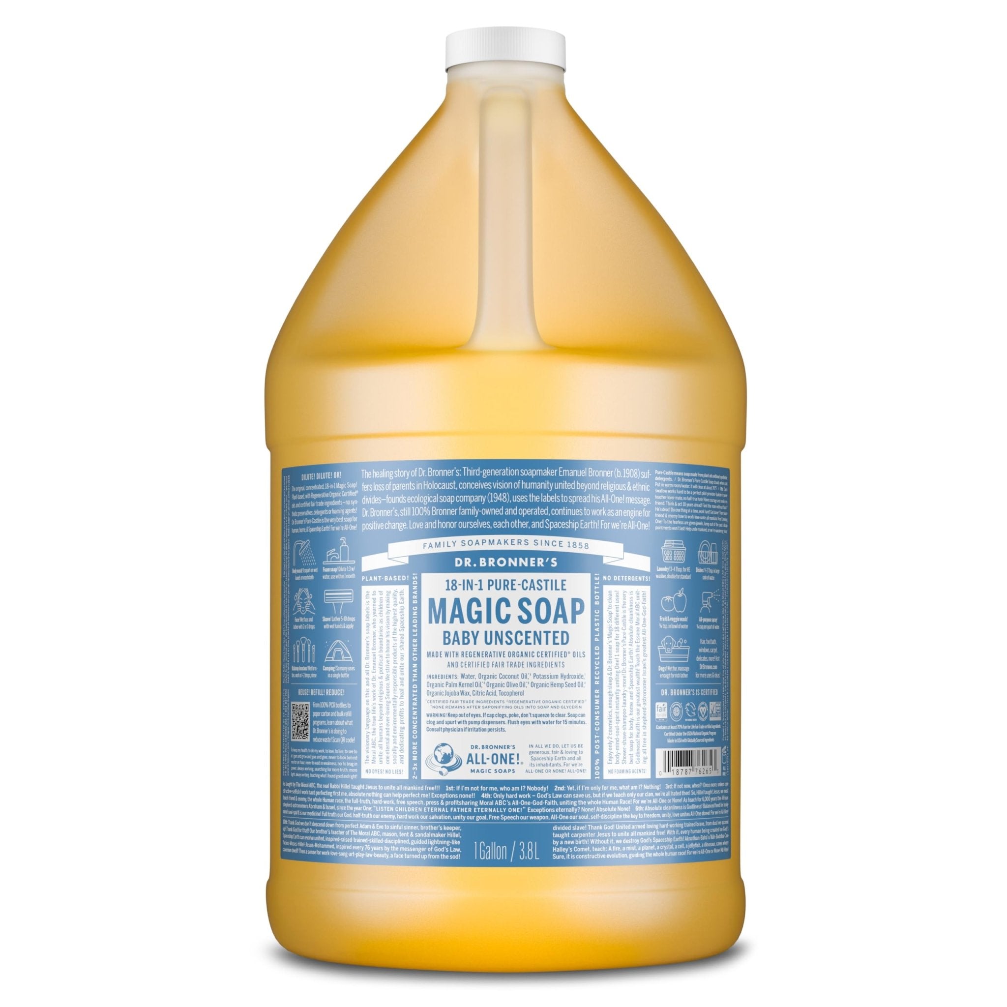Dr. Bronner’s Pure - Castile Liquid Soap – 1 Gallon - Beauty Exchange Beauty Supply