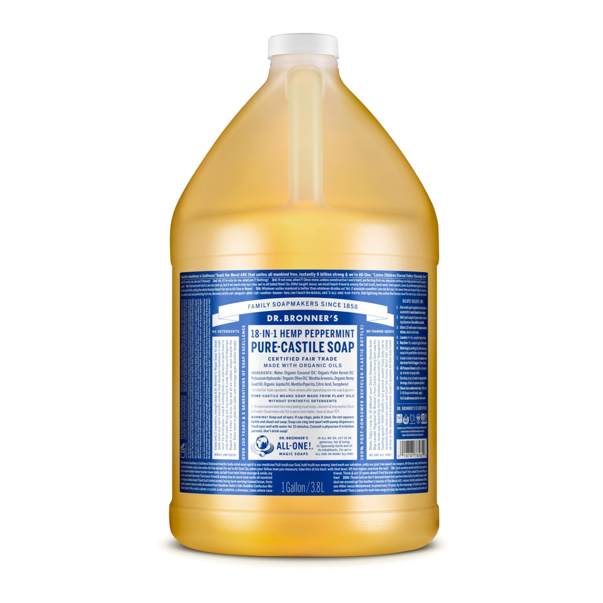 Dr. Bronner’s Pure - Castile Liquid Soap – 1 Gallon - Beauty Exchange Beauty Supply