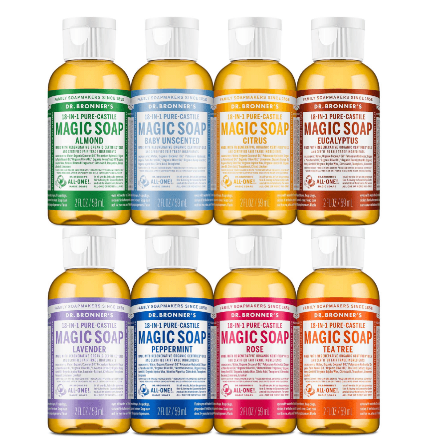 Dr. Bronner's Pure - Castile Liquid Soap - 2 oz - Beauty Exchange Beauty Supply
