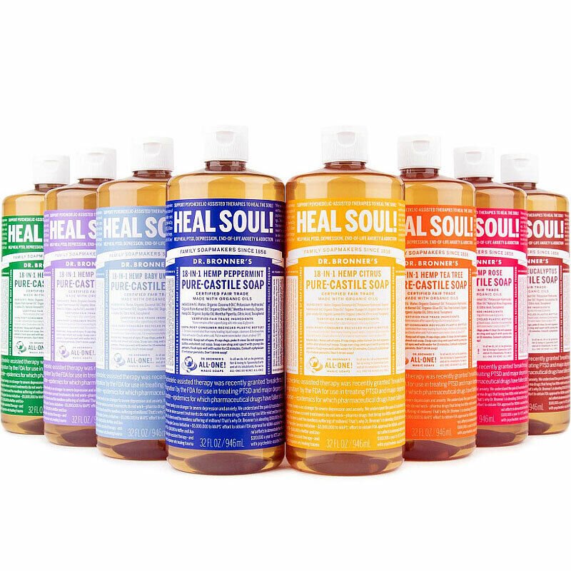 Dr. Bronner’s Pure - Castile Liquid Soap Variety Pack - 32oz - Beauty Exchange Beauty Supply
