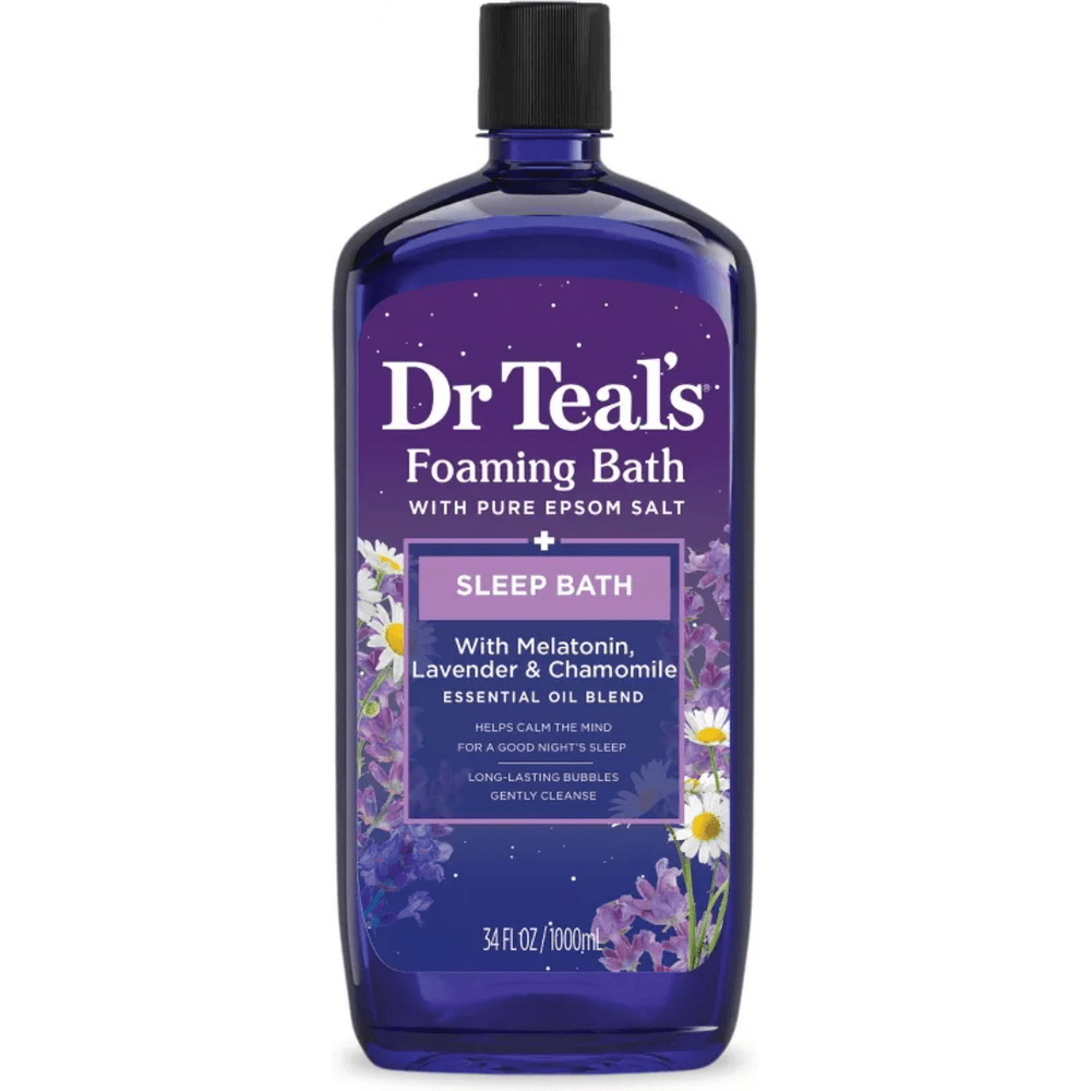 Dr Teal’s Epsom Salt Foaming Bath – Lavender, Shea Butter & Almond Oil, Melatonin Lavender & Chamomile – 34 oz Variety Pack (3 - Variants) - Beauty Exchange Beauty Supply