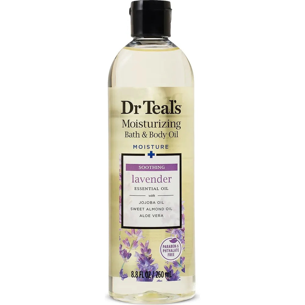 Dr Teal’s Moisturizing Bath & Body Oil – 2 Variants Lavender & Coconut Oil – Nourish & Protect – 8.8 fl oz - Beauty Exchange Beauty Supply