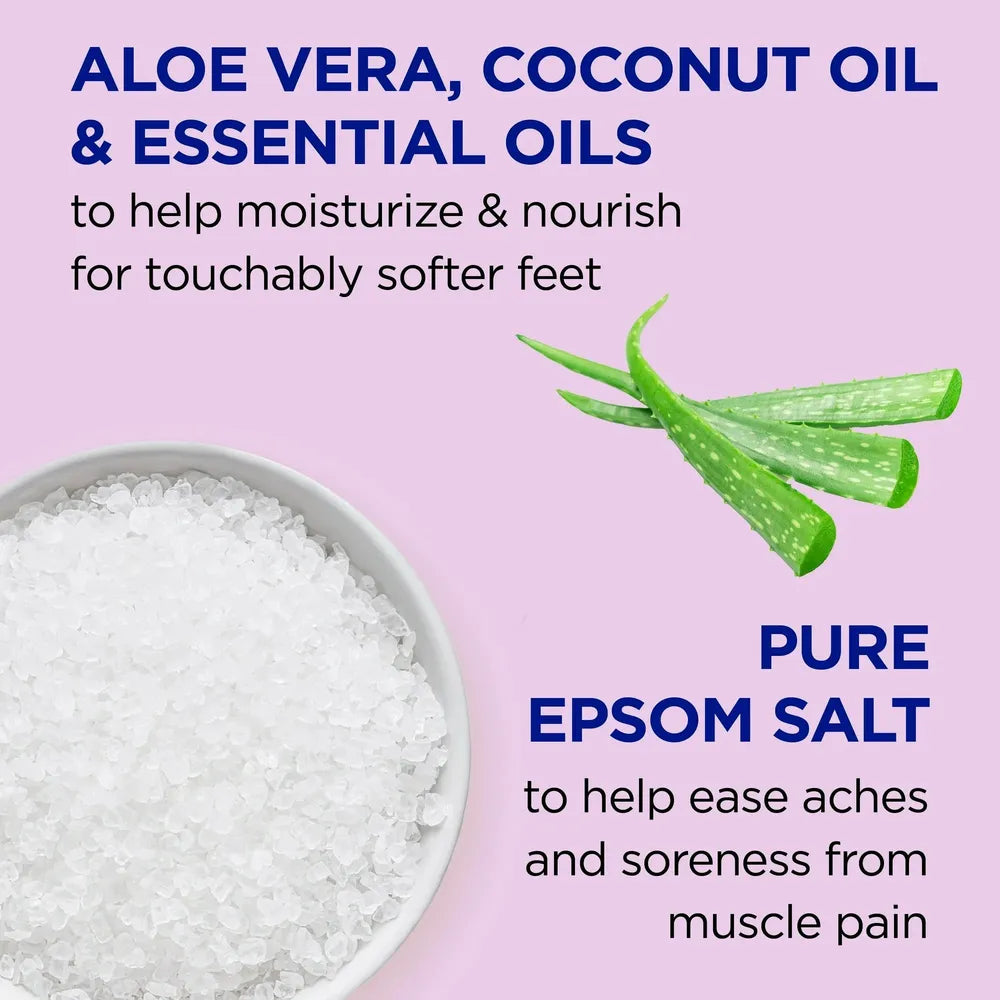 Dr Teal’s Softening Foot Scrub with Pure Epsom Salt, Aloe & Coconut Oil – 6 oz - Beauty Exchange Beauty Supply
