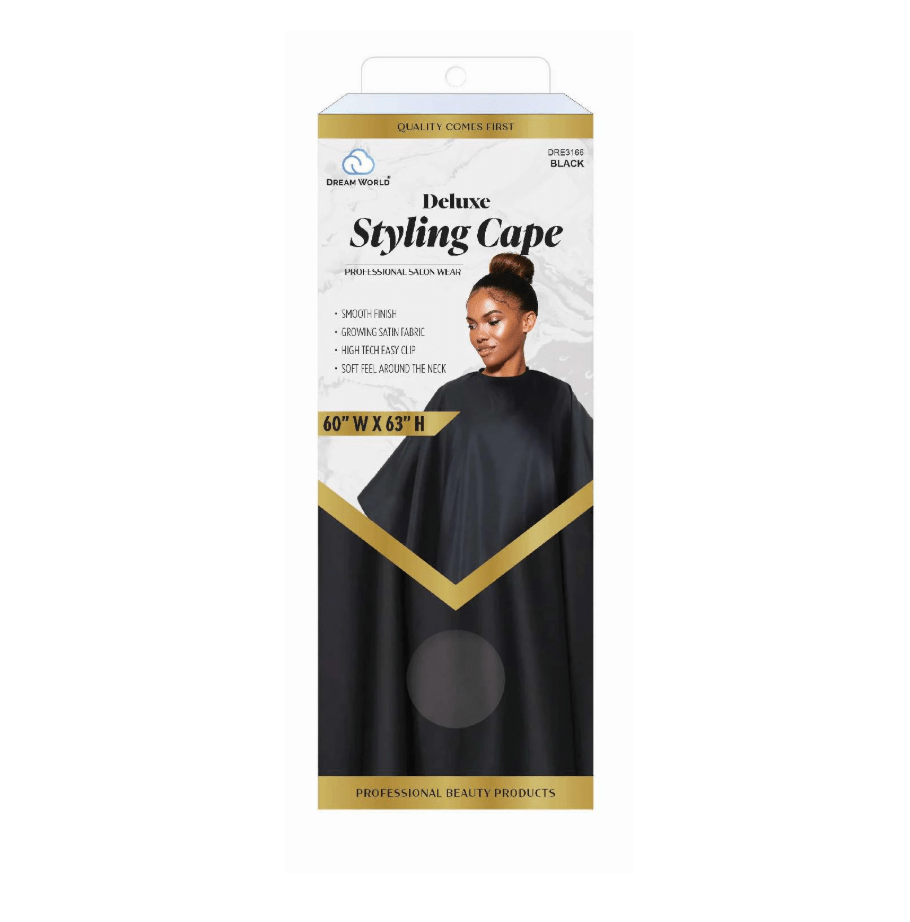 Dream Scottie's Soft Stylist Cape – Black - Beauty Exchange Beauty Supply