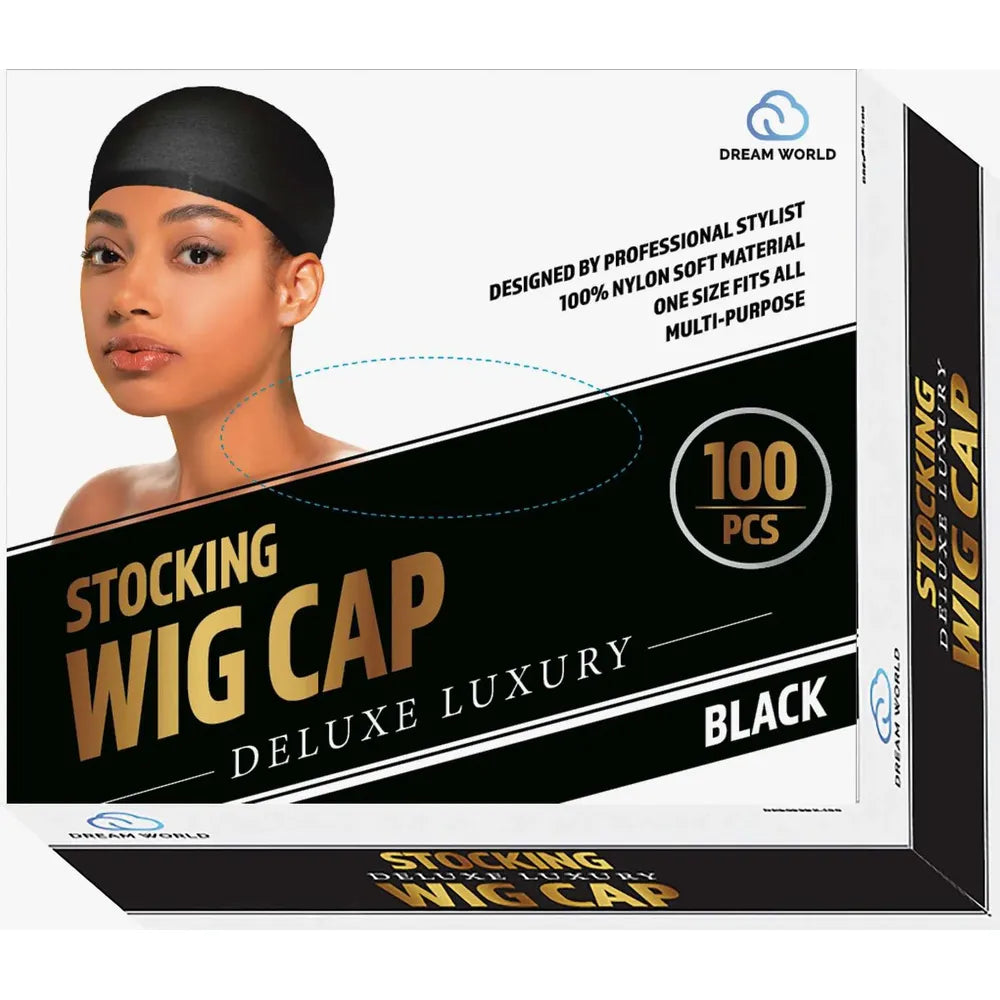 Dream World - 100 Pcs | Stocking Wig Cap| Soft & Stretchable Hair Protection Caps - Wig Wearer |s - Beauty Exchange Beauty Supply